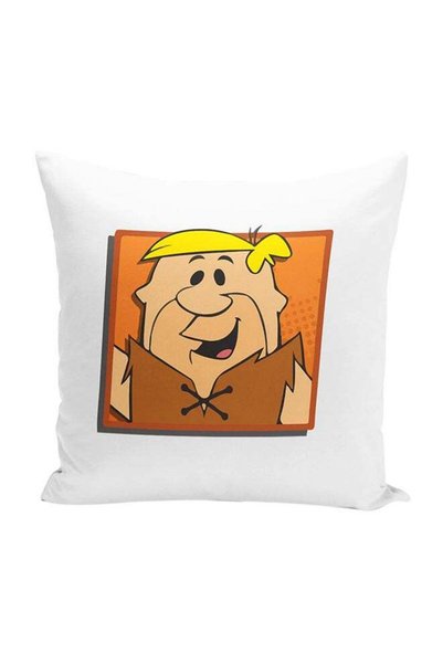 Generic Barney Rubble Throw Pillow With Stuffing Multicolour 16x16inch
