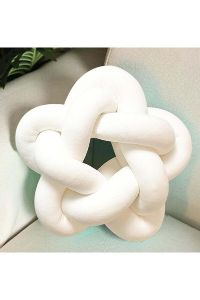 Generic Star Shaped Knot Pillow – Soft Knotted Plush Throw Pillow (32x32 cm) ...