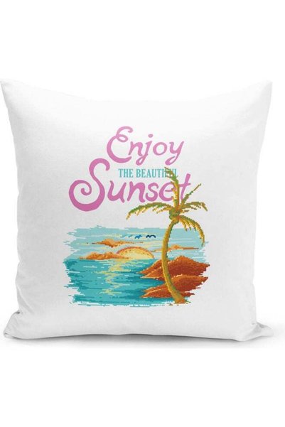 Generic Enjoy The Sunset Design Decorative Pillow Multicolour