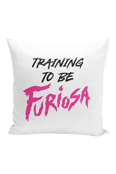 Generic Training Furiosa Madmax Quote Printed Decorative Pillow White/Black/R...