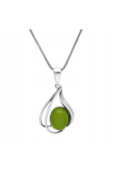 NO BRAND Wisior cu piatră Chita argintie