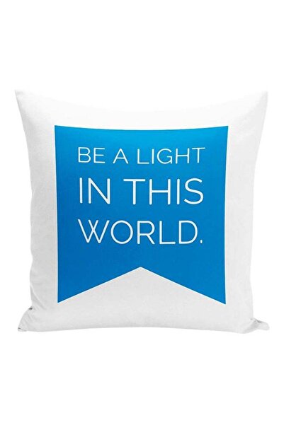 Generic Be A Light In This World Inspirational Quote Decorative Pillow White/...