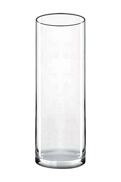 Generic Decorative Cylindrical Vase Clear 10x30cm