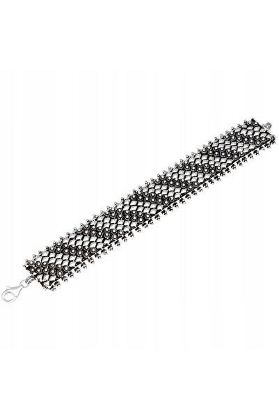 NO BRAND Brățară impresionantă tip bandă, argint oxidat 18K " (assuming  "tap...
