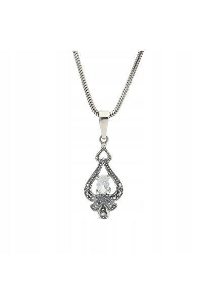 NO BRAND Pandantiv ornament din argint cu zirconiu cubic alb