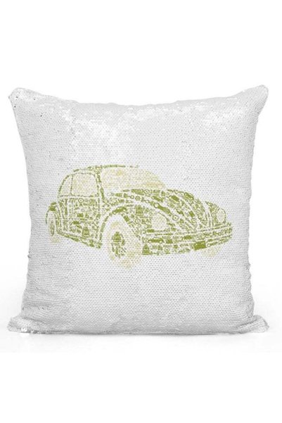 Generic Decorative Car Printed Throw Pillow Multicolour