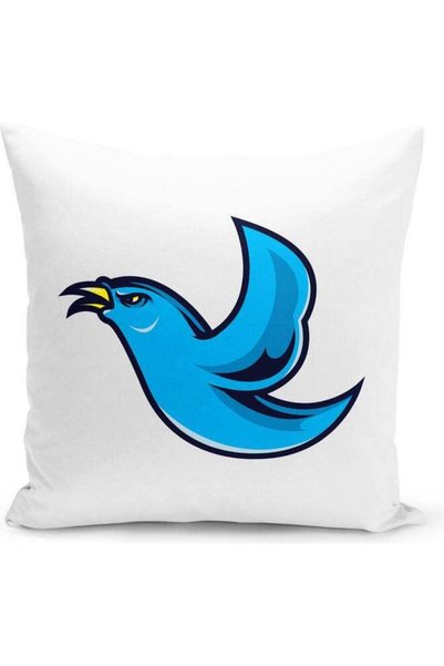 Generic Tweeting Bird Design Decorative Pillow Multicolour