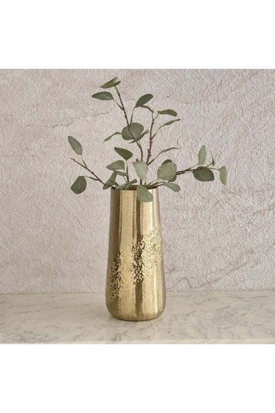 Generic Melrose Litt Aluminium Textured Vase - 14x14x30 cm
