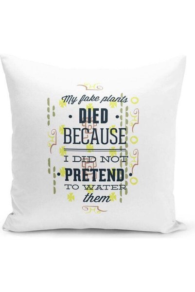 Generic Water Plants Quote Throw Pillow Multicolour