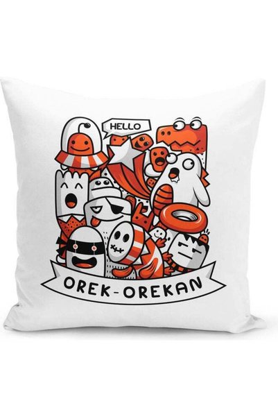 Generic Hello Orek Design Decorative Pillow Multicolour