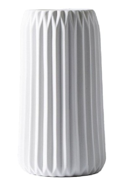 Generic Modern Minimalist Nordic Ceramic Vase White 25.7 x 15.5 x 15.5cm