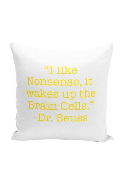 Generic Dr Seuss Nonsense Throw Pillow With Stuffing Multicolour 16x16inch