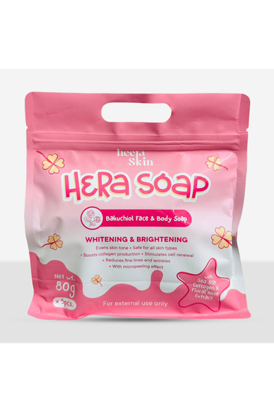 heera glow صابون هيرا للوجه والجسم لتفتيح البشرة وإشراقها 80 جرام × 5 قطع
