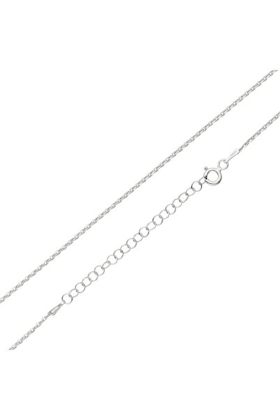 NO BRAND Lanț Anker placat cu rodiu - 1,9 g, 40-45 cm, 1,3 mm