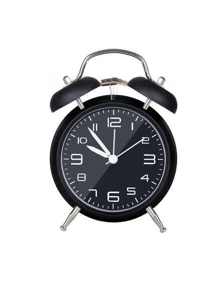 Generic Twin Bell Alarm Clock, Black Loud Alarm Clock 3D Digital Scale with B...