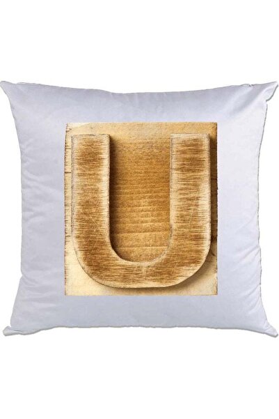 Generic U-Printed Decorative Pillow White/Brown 40 x 40cm