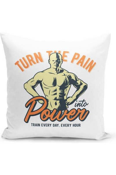 Generic Turn The Pain Quote Decorative Pillow Multicolour
