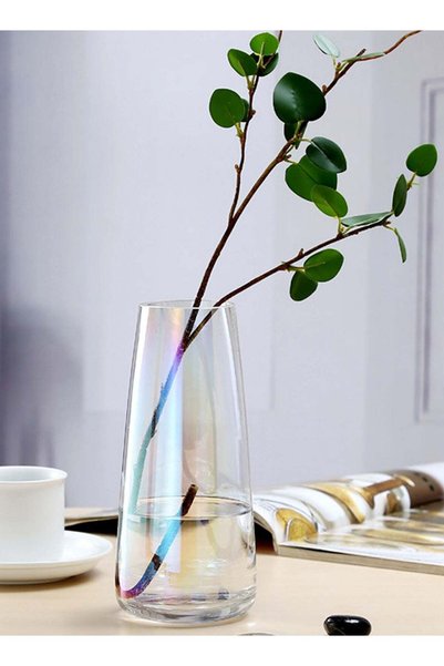 Generic Qiccijoo Glass Vase Aurora Phantom Clear Glass Vase Flower Glass Vase...