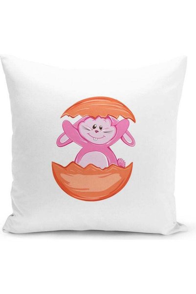 Generic Funny Rabbit Design Decorative Throw Pillow Multicolour