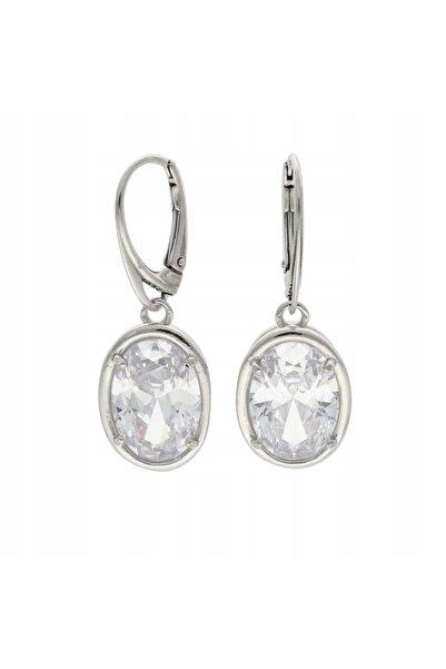 NO BRAND Cercei cu cristale Swarovski, argintii.