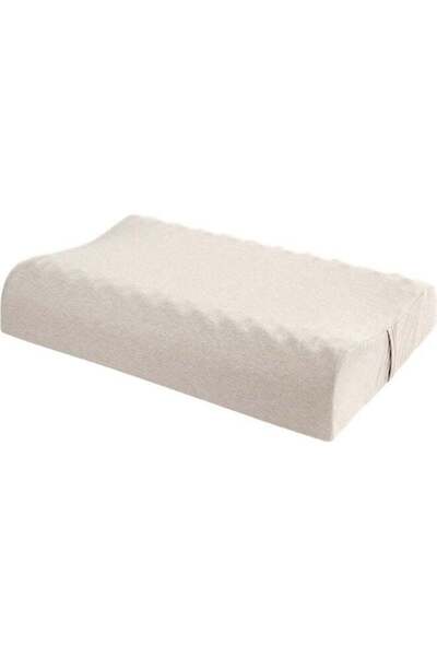 Generic Cervical Massage Pillow High Purity Latex Neck Pillow Beige 61x11x41cm