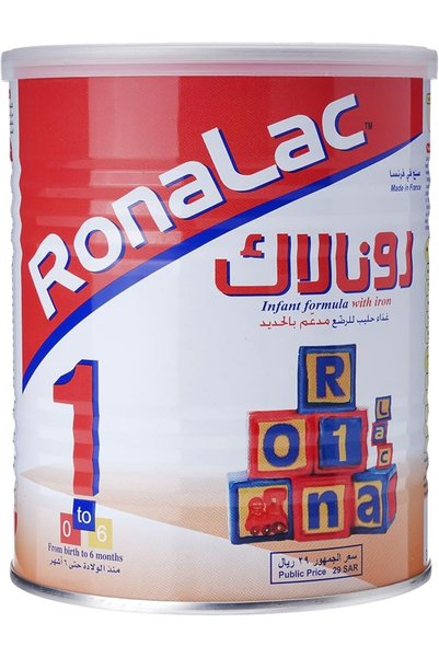 Ronalac حليب أطفال للمرحلة الأولى، مسحوق حليب للرضع، 400 جرام - عبوة واحدة