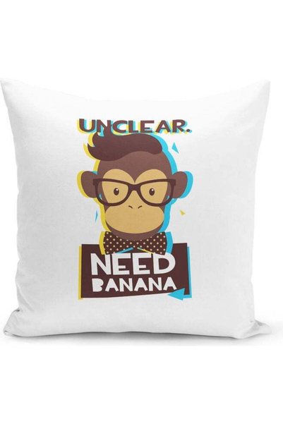 Generic Need Banana Quotes Decorative Throw Pillow Multicolour