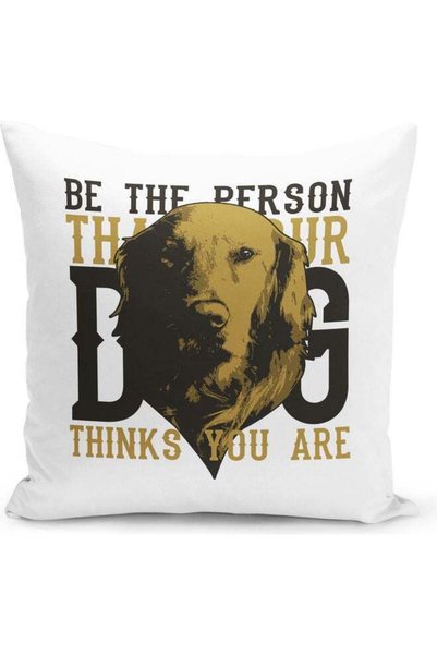 Generic Dog Love Quote Decorative Pillow Multicolour