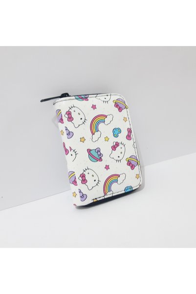 renkli çiçekler Children's Wallet 12X8.5 cm Unicorn Kids Wallet