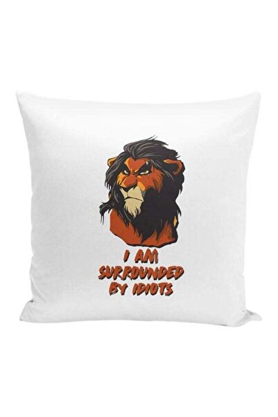 Generic Mufasa Lion King Throw Pillow White 16x16inch
