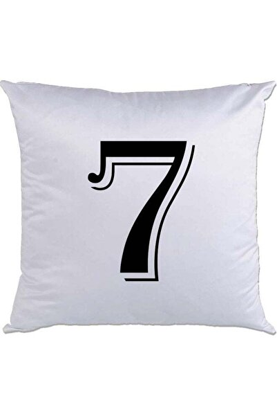 Generic 7-Printed Decorative Pillow White/Black 40 x 40cm