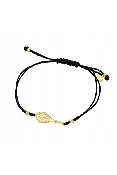 NO BRAND Brățară șnur tenis Rocket placată cu aur