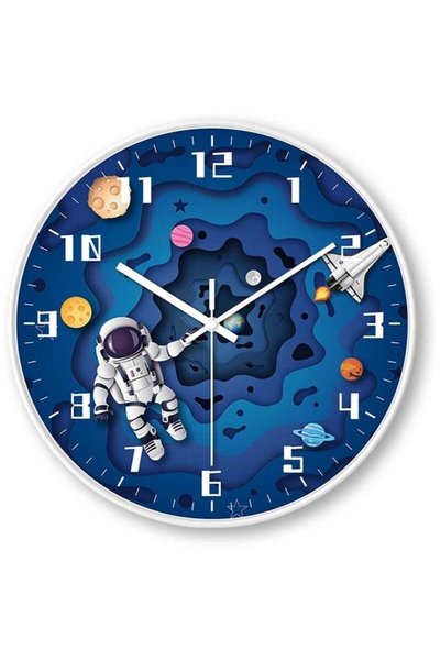 Generic Wall Clock for Kids, Space Silent Creative Wall clock, Space Travel T...