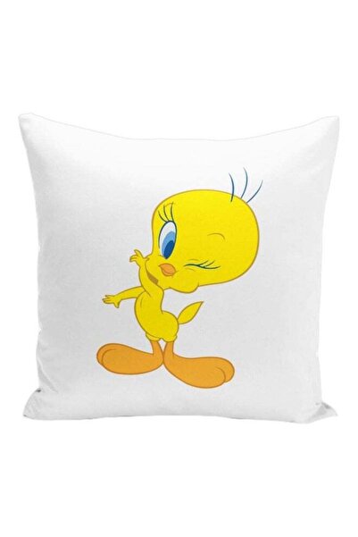 Generic Tweety Cute Character Printed Polyester Pillow White/Yellow/Beige 16x...