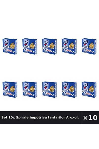 Aroxol Set 10x Spirale impotriva tantarilor Aroxol, 10 buc