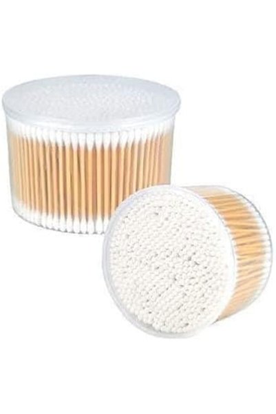 Habbaa Cotton Ear Pick Sticks - Bulk Pack 500 Pieces, Ear Pick with Clear Pla...