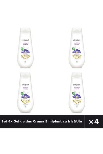 ELMIPLANT Set 4x Gel de dus Crema cu Iris&Uleiuri pretioase, 750 ml