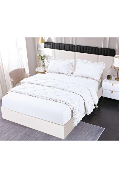 Lenjeria Pufoasa Ruffled Duvet Cover Set , 4 Pieces – Fitted Sheet 180×200 cm