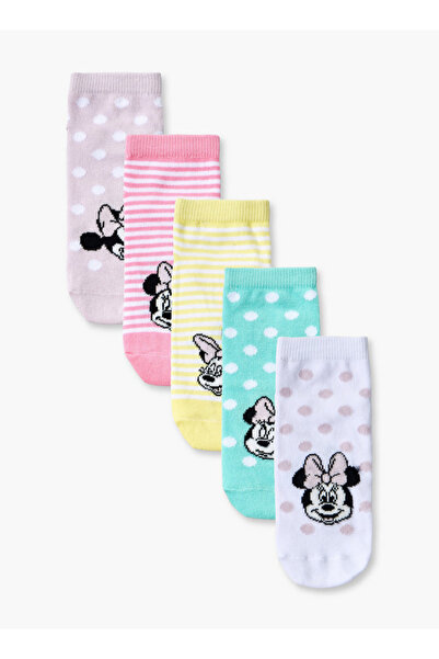 Disney Pack of 3 Ankle Length Girls Socks with Minnie Mouse Print