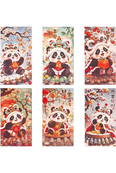 KASTWAVE 2026 Chinese Lunar New Year Red Envelope, 6Pcs China Spring Festival...
