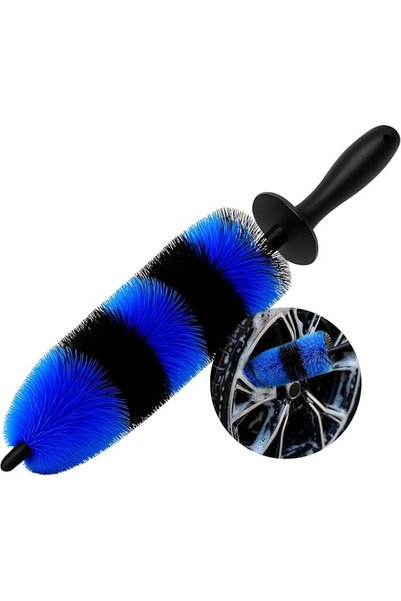 GENERAL Car Wheel Cleaning Brush Soft Bristles Long Handle Scrub Brush for Sc...