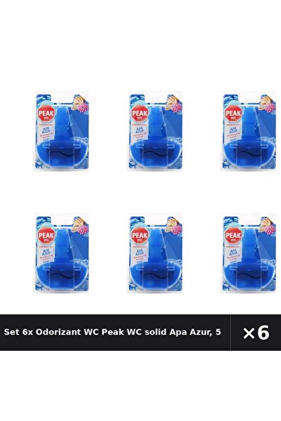 Peak WC Set 6x Odorizant WC solid Apa Azur, 55 g
