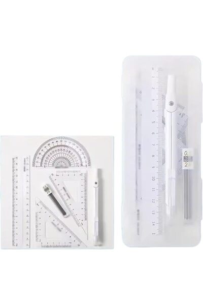 GENERAL School Compass Math Geometry Tool Set for Students 6 Pieces Drawing C...