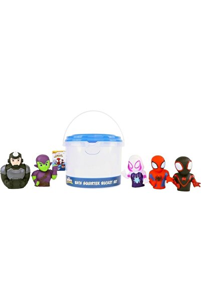 Marvel Spidey & Friends - 5 Piece Bath Squirter Bucket Set - Bath Toys for Ba...