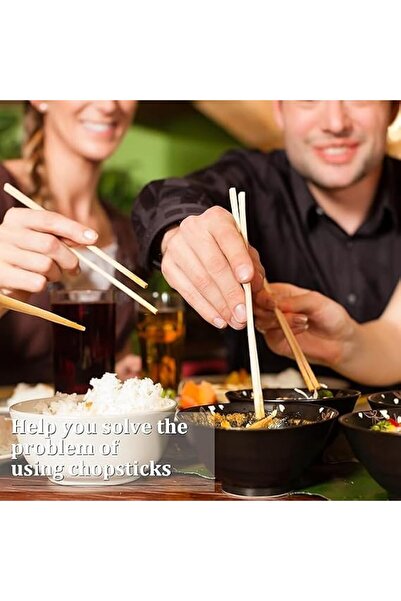 Tazweeq 5 Pairs of Reusable Chopsticks Helper, Chinese Chopsticks Trainer, Training Chopsticks for M