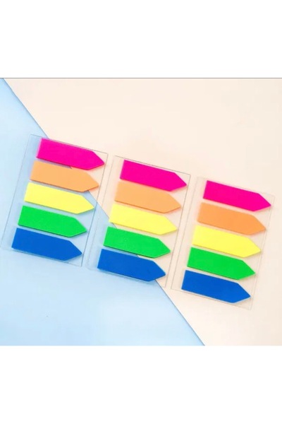 FREE PALACE 4Pcs of 5 Transparent Adhesive Arrow Markers - Neon Colored Page Markers S