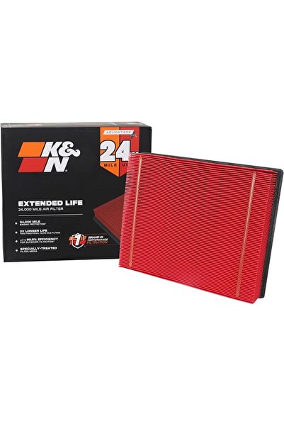 K&N فلتر هواء المحرك: يزيد القوة وقوة السحب، قابل للغسل، عالي الجودة، فلتر هو...