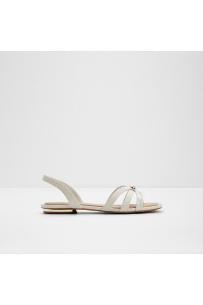 Aldo Peronii Ladies White Flat Sandals