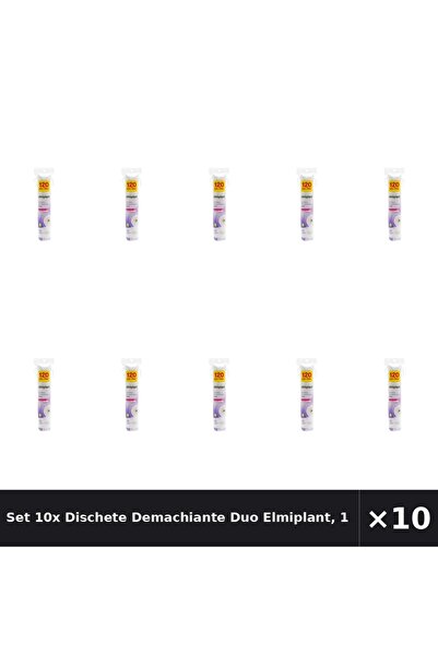 ELMIPLANT Set 10x Dischete Demachiante Duo Elmiplant, 120buc