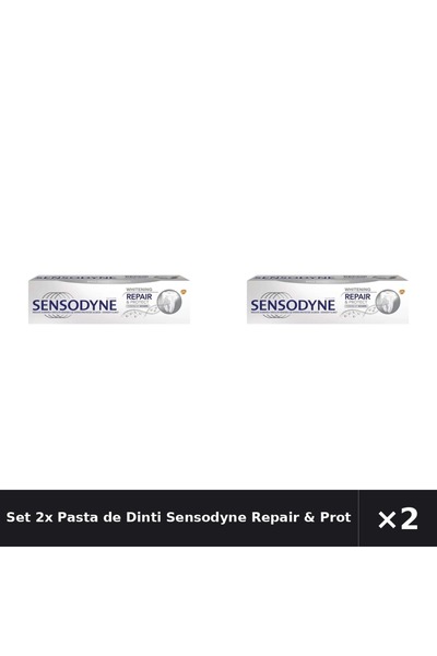Sensodyne Set 2x Pastă de dinți Repair & Protect Whitening, 75 ml